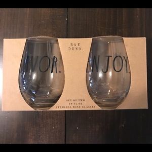 Rae Dunn wine glasses